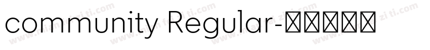 community Regular字体转换
